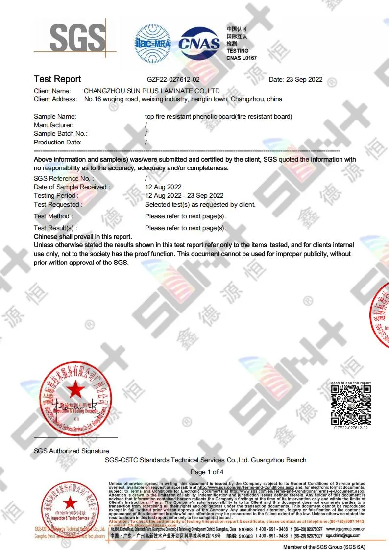 A Grade Fire Proof Board Anti-Bacteria Report