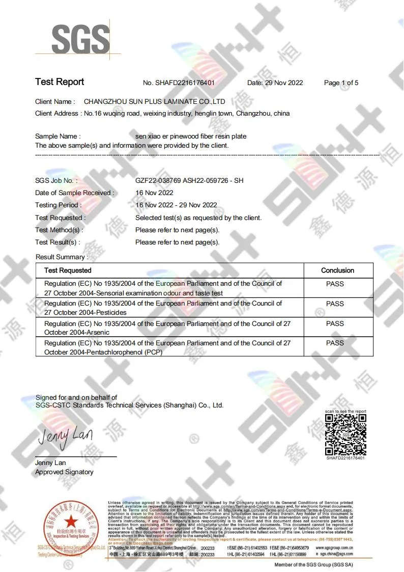 Food Grade Compact LFGB Report